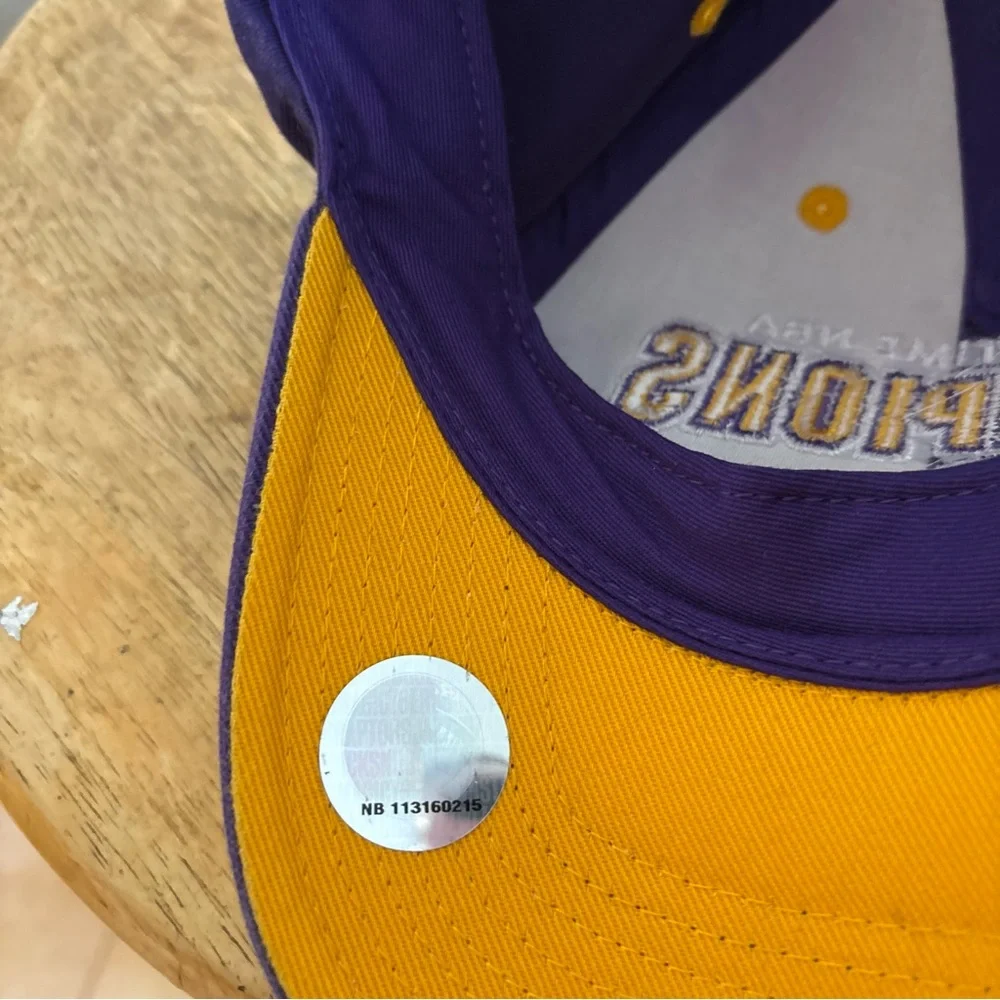 NBA Los Angeles Lakers Sixteen-Time Champions Purple Gold Cap One Size